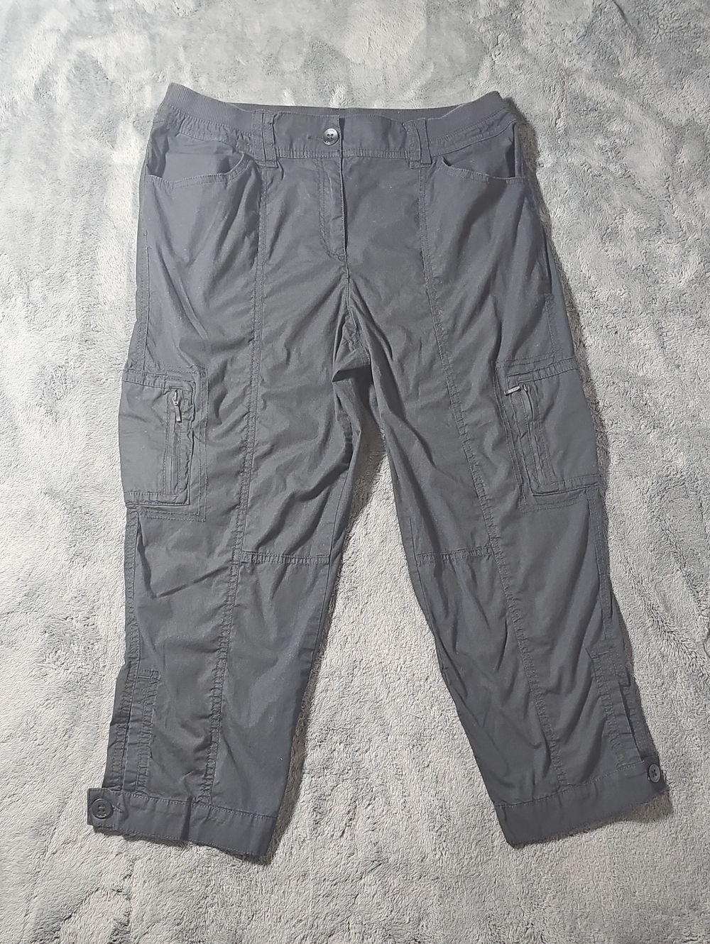 Chico's Blue Utility Crop Cargo Pants Size 1 Medium US 8